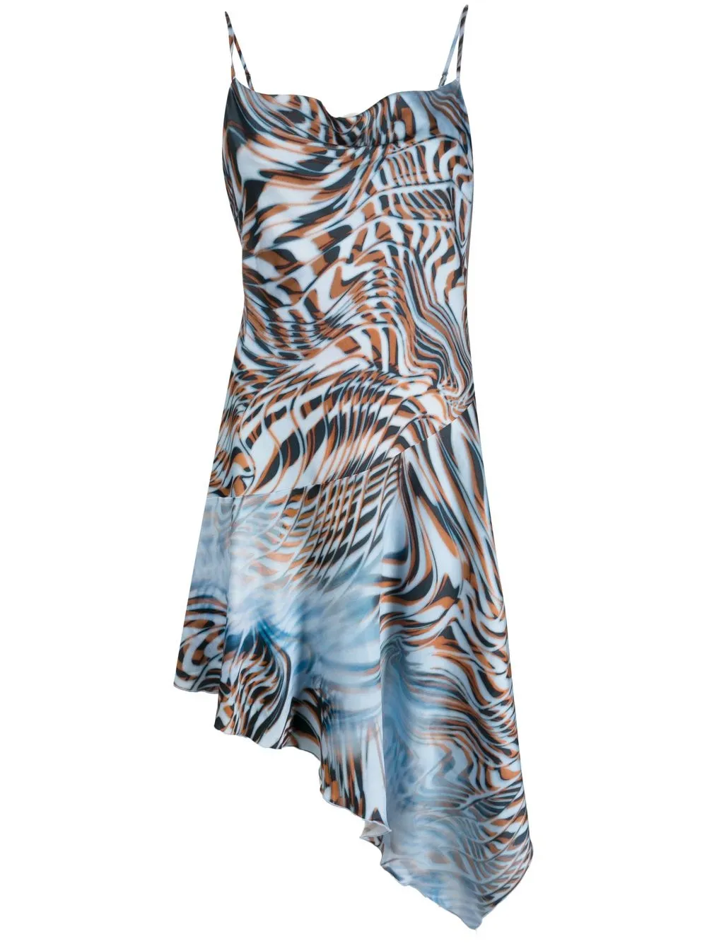 

Diesel all-over graphic-print cami dress - Blue