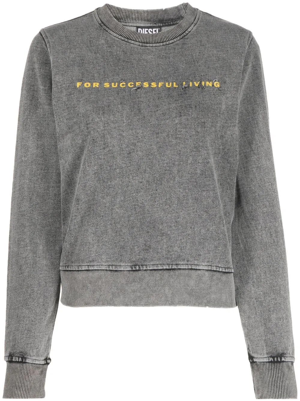 

Diesel sudadera con logo estampado - Gris