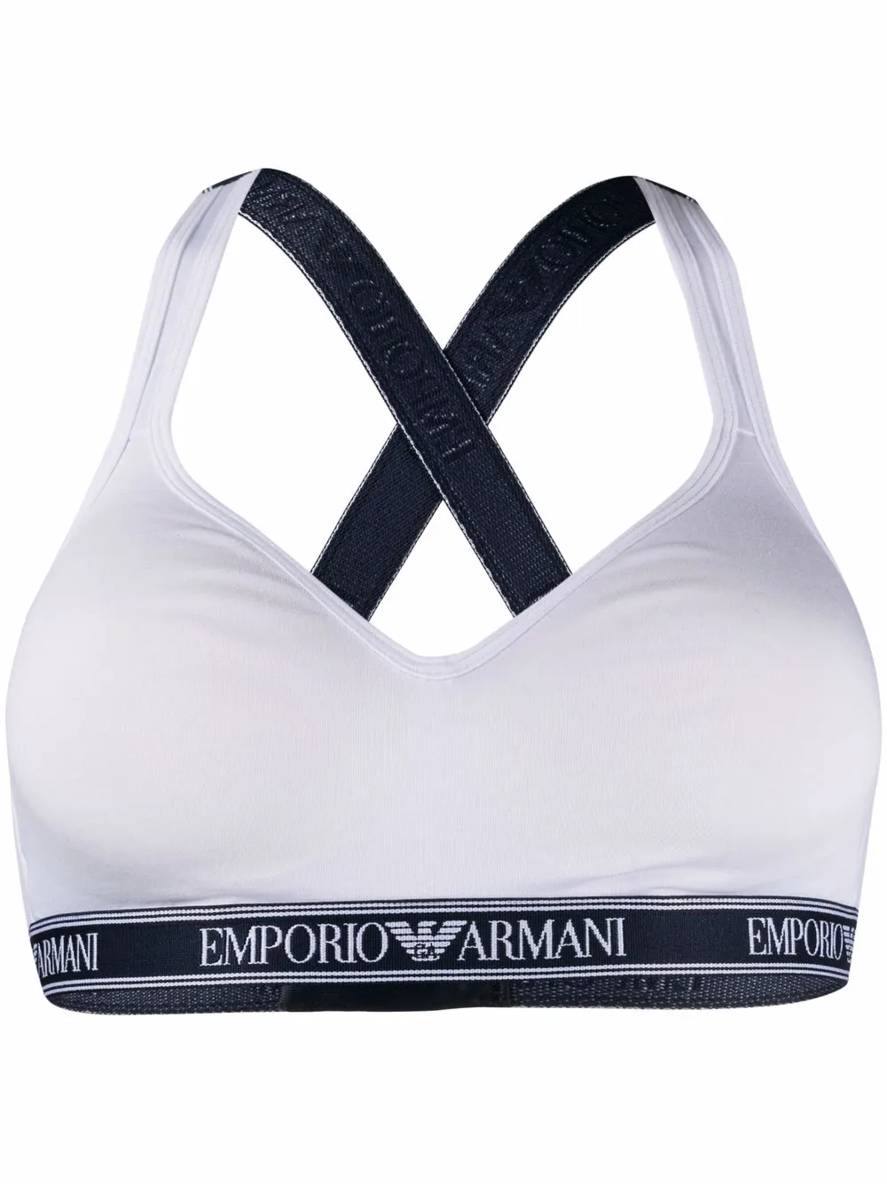 

Emporio Armani bralette capitonado - Blanco