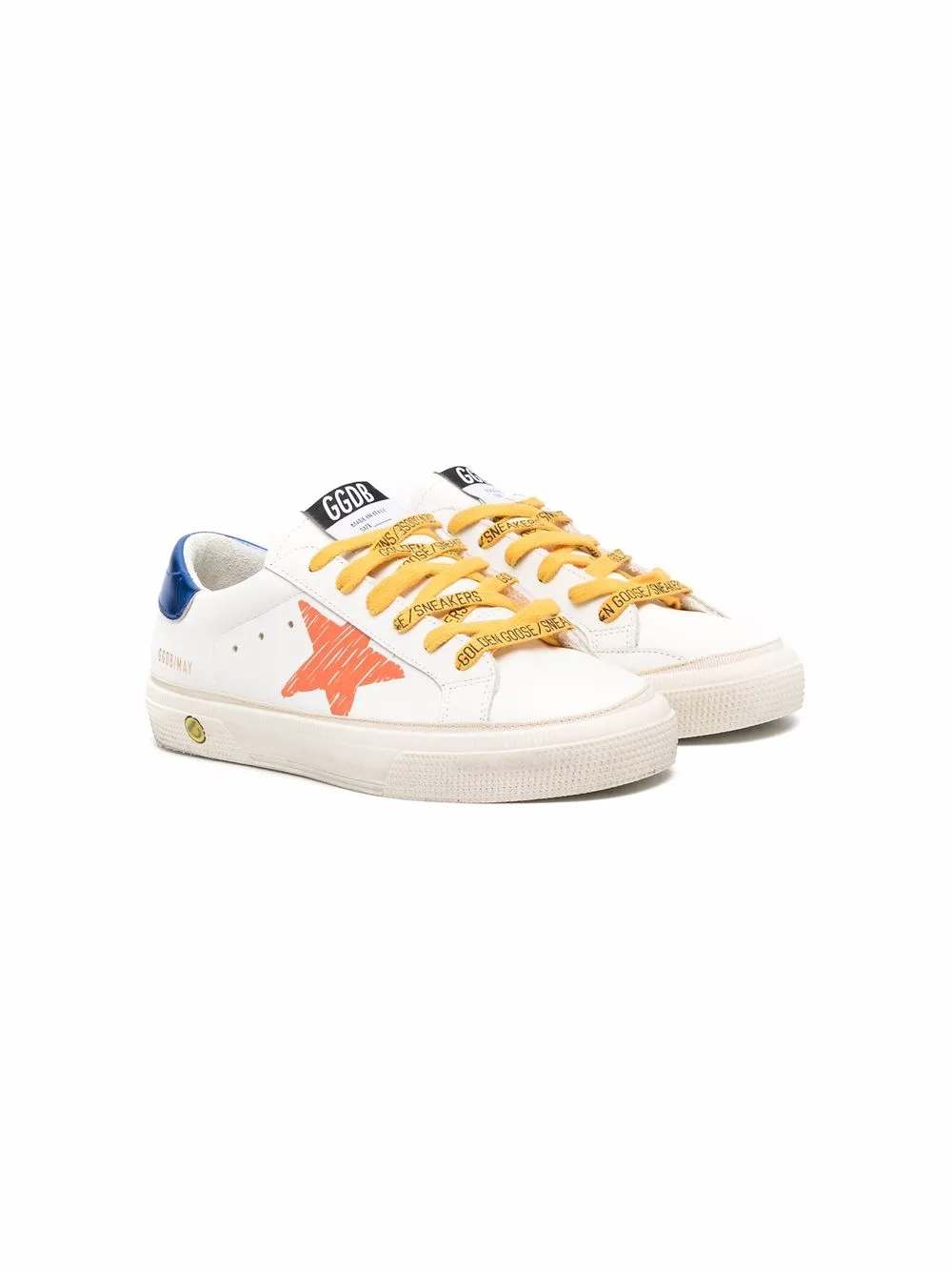 

Golden Goose Kids tenis con logo y estrella - Blanco