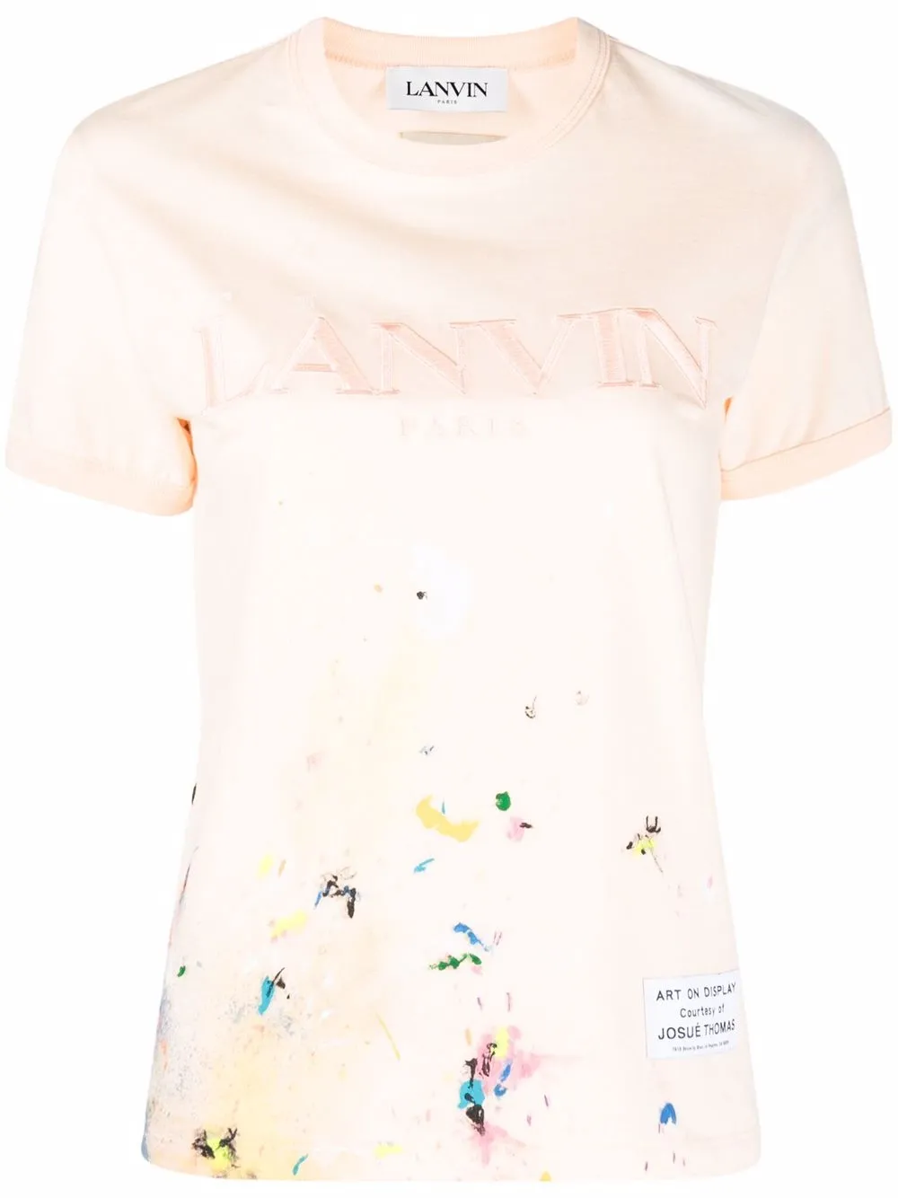 

Lanvin logo-embroidered cotton T-shirt - Orange