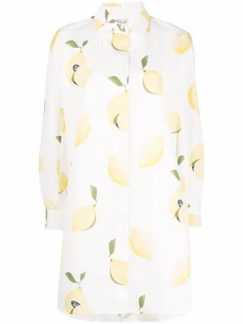 Max Mara lemon-print shirt dress