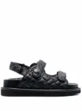 Kurt Geiger London quilted touch-strap sandals - Black