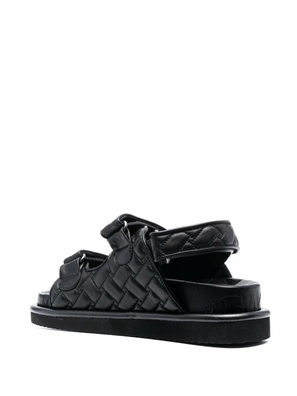 Kurt Geiger London quilted touch-strap sandals Black