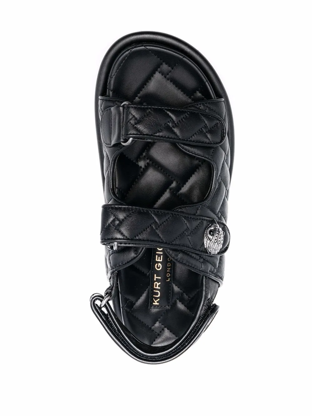 Kurt Geiger London quilted touch-strap sandals Black