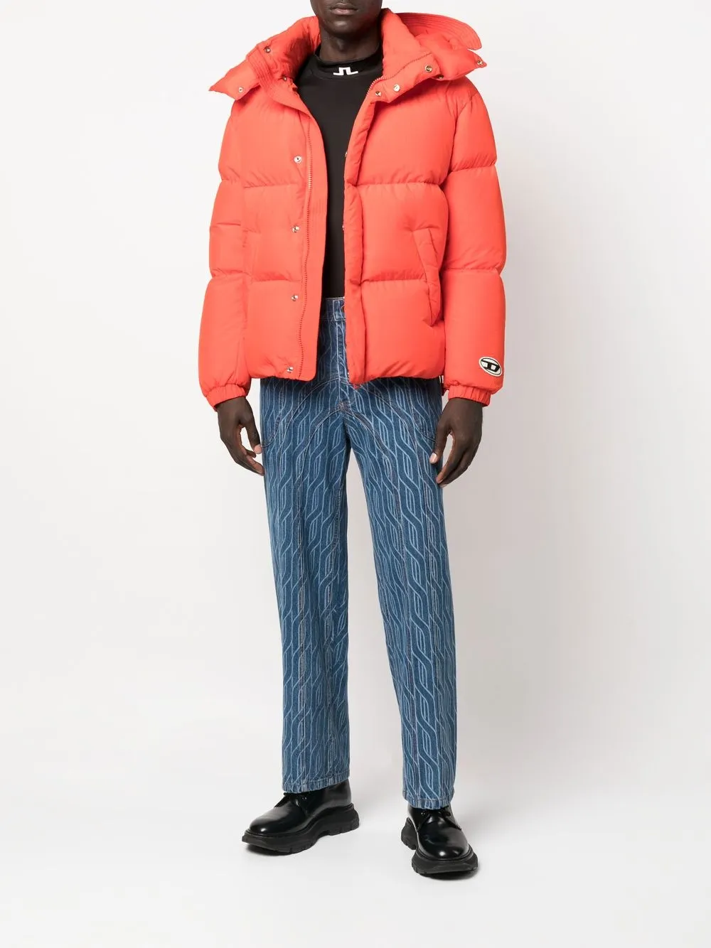 Diesel ロゴ フーデッド ダウンジャケット - Farfetch