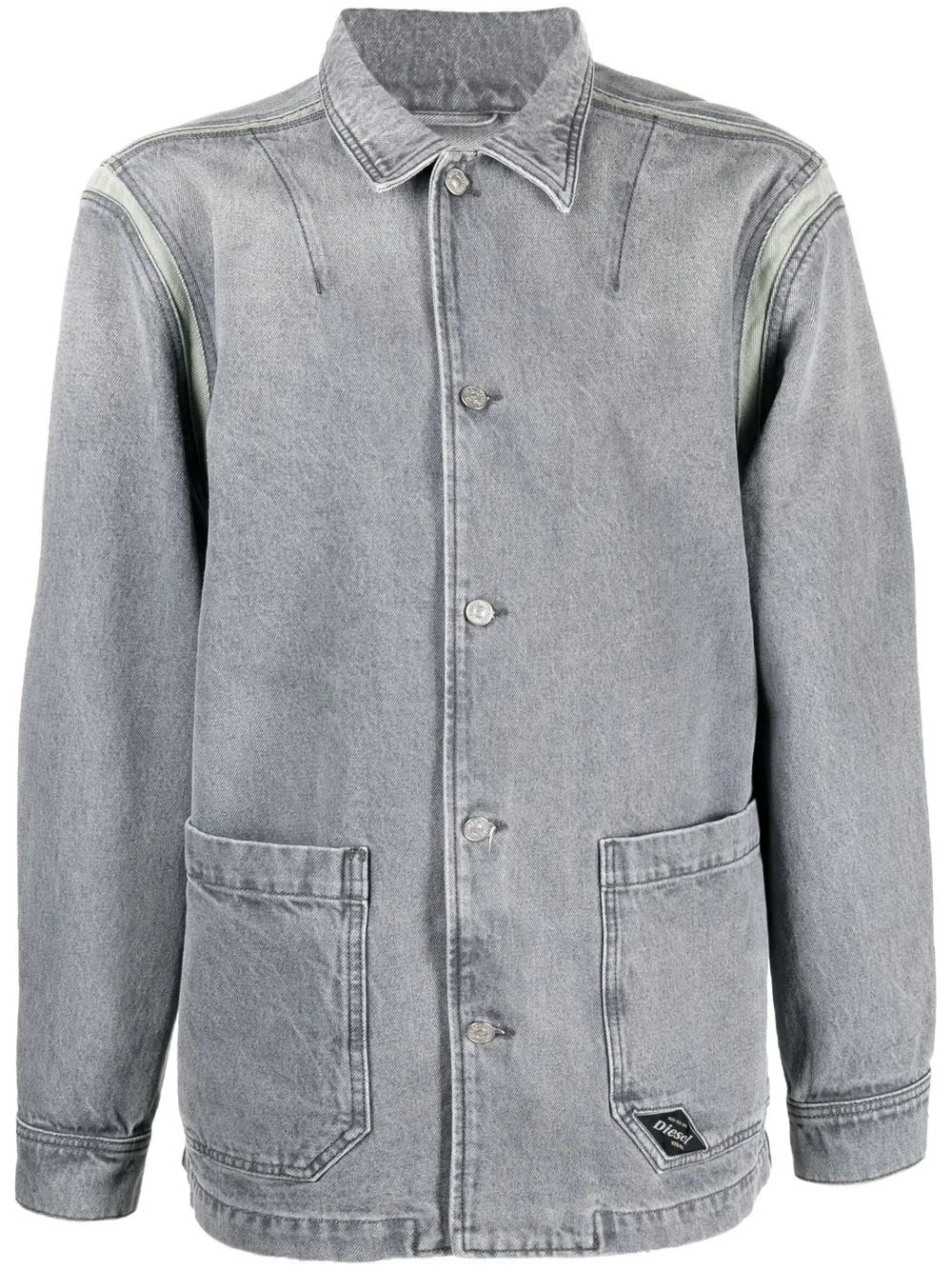 

Diesel panelled denim jacket - Grey