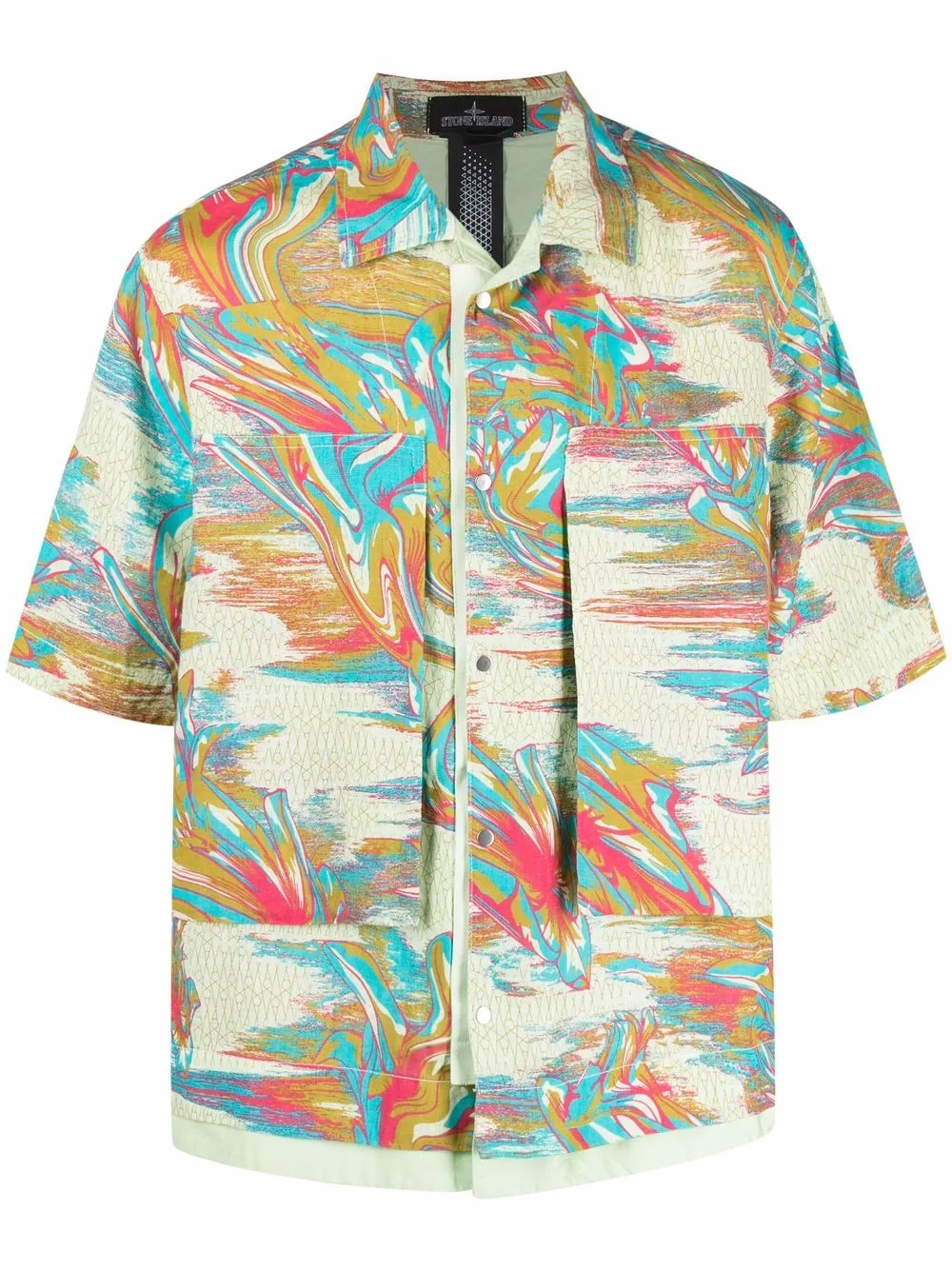 

Stone Island Shadow Project camisa floral de manga corta - Verde