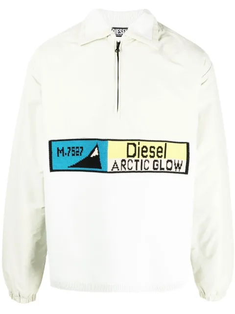 Diesel pull zippé à logo imprimé