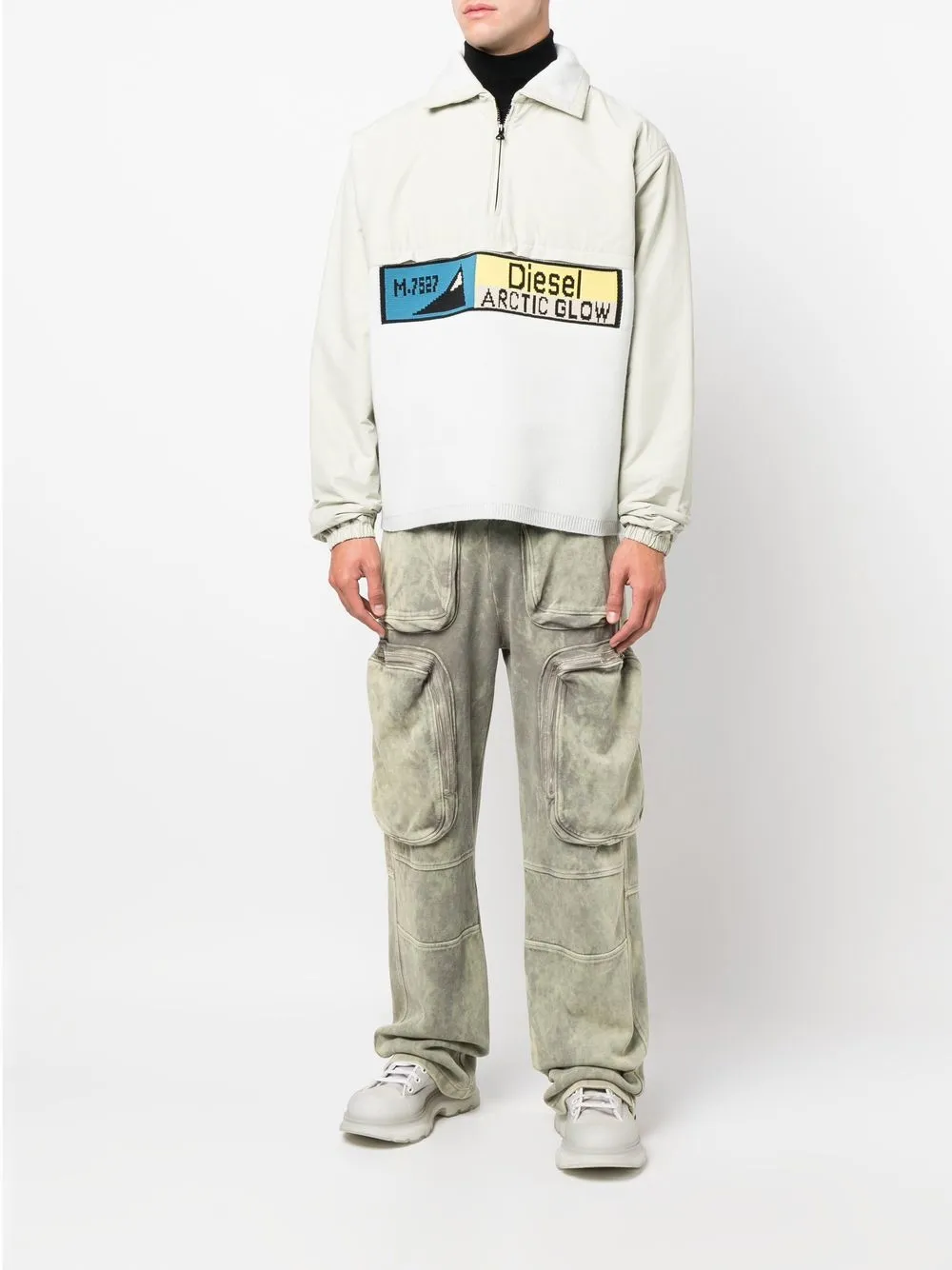  Diesel Pullover Mit Reißverschluss   Grün 