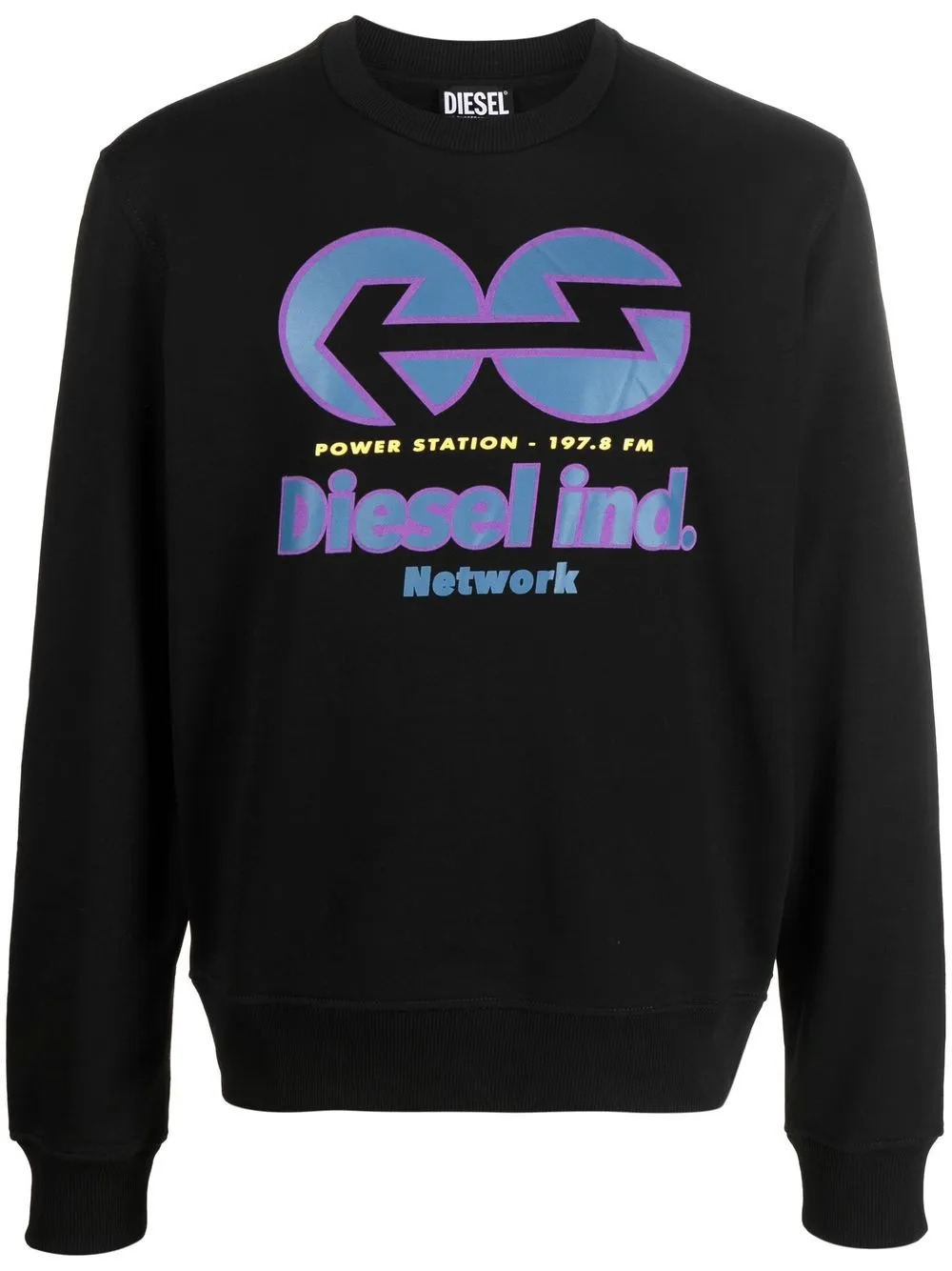

Diesel logo-print cotton sweatshirt - Black