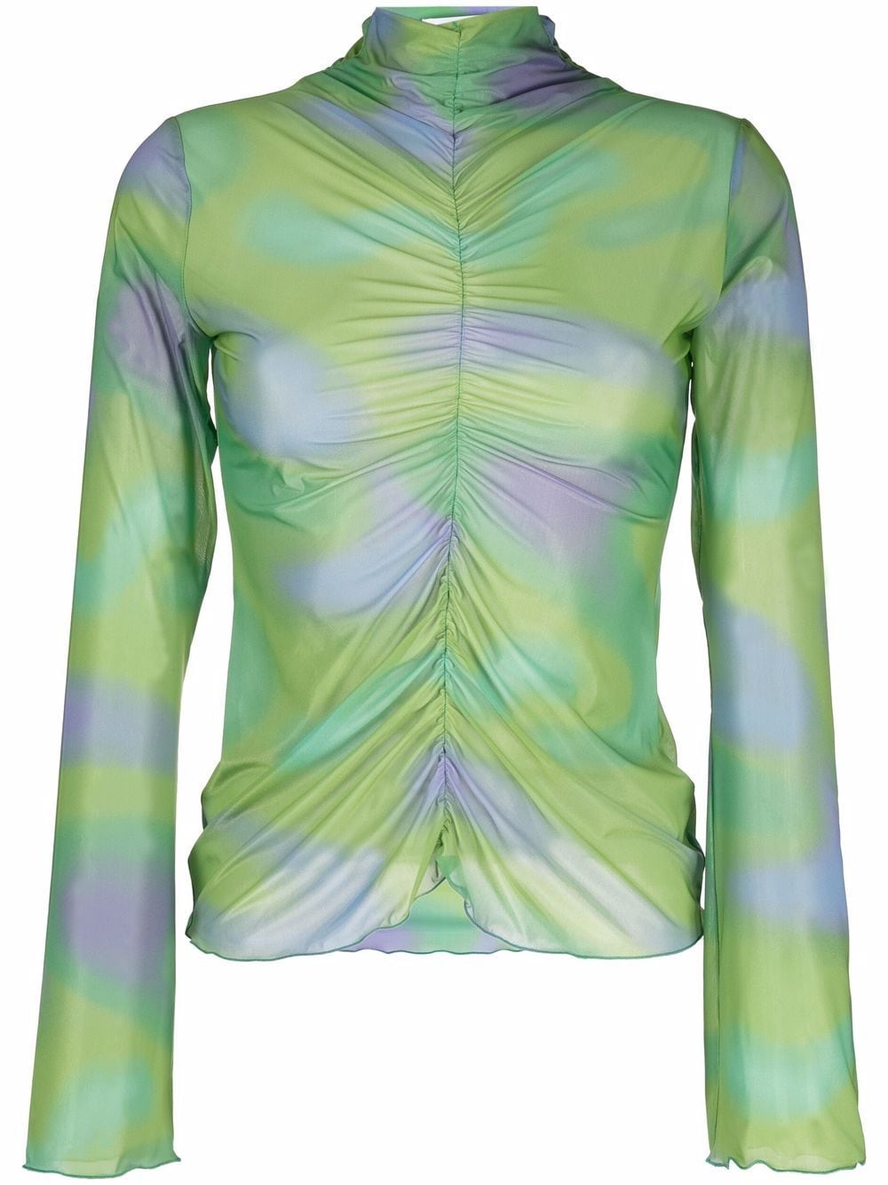 

AVAVAV Everyday abstract-print mesh top - Green