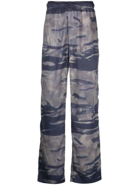 Diesel camouflage wide-leg trousers