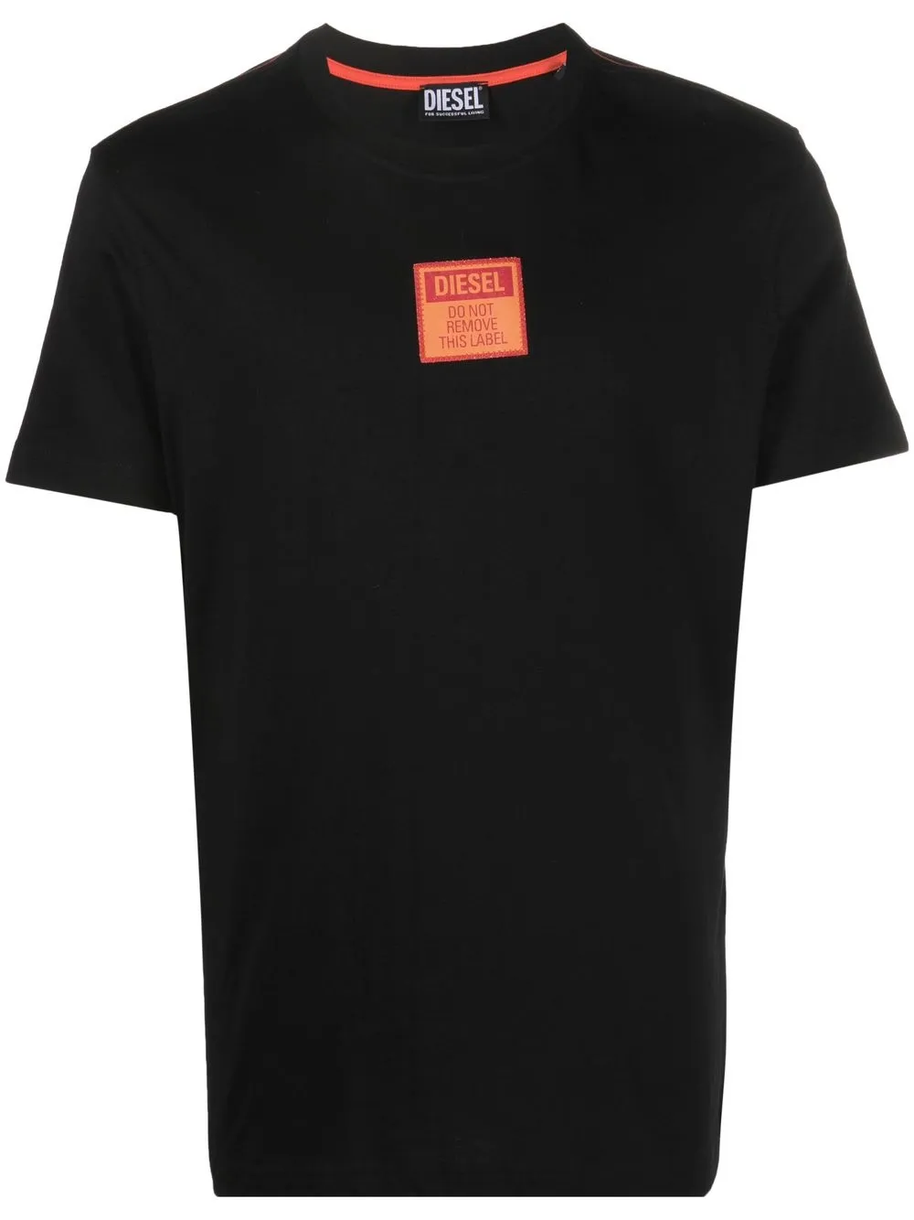 

Diesel playera manga corta con logo estampado - Negro