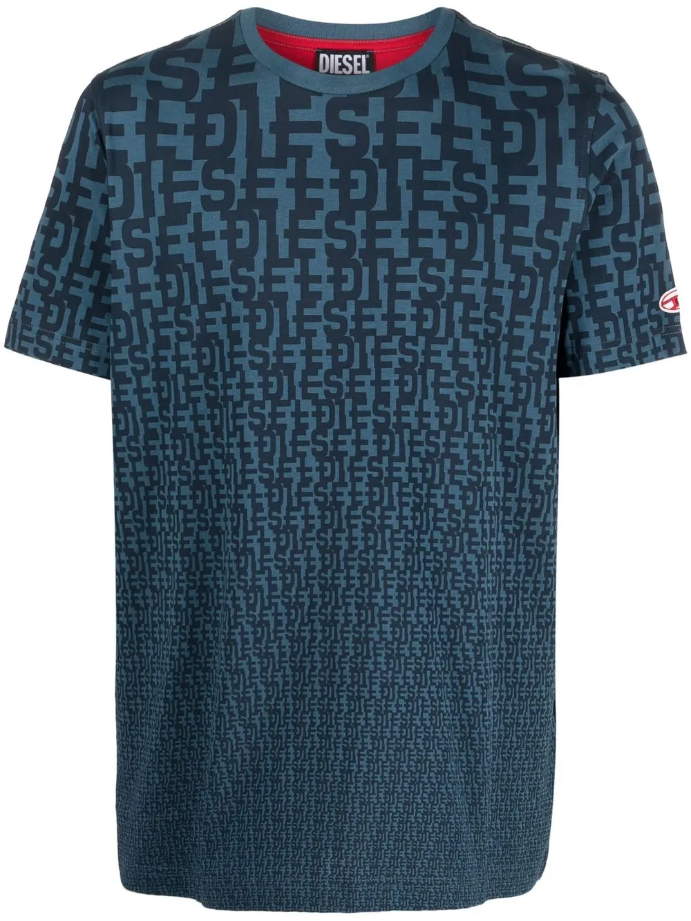 

Diesel playera manga corta con logo estampado - Azul