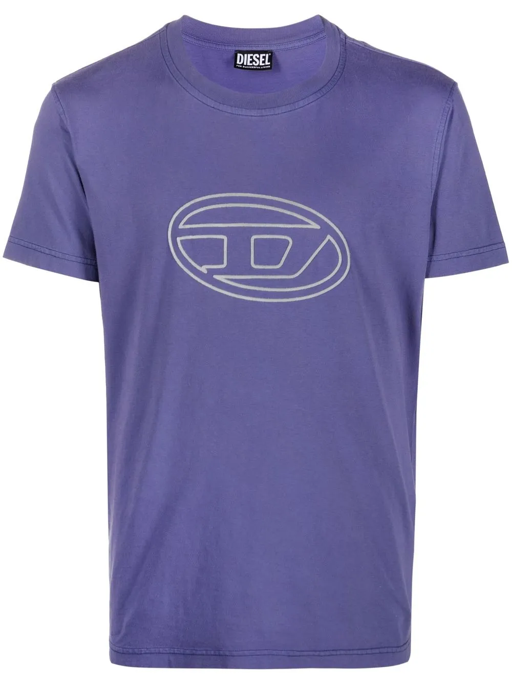 

Diesel logo-print cotton T-shirt - Purple