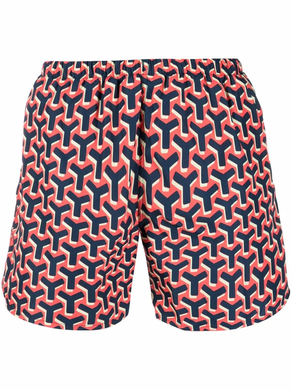 yes i am monogram-print swim shorts | Red | Image 1