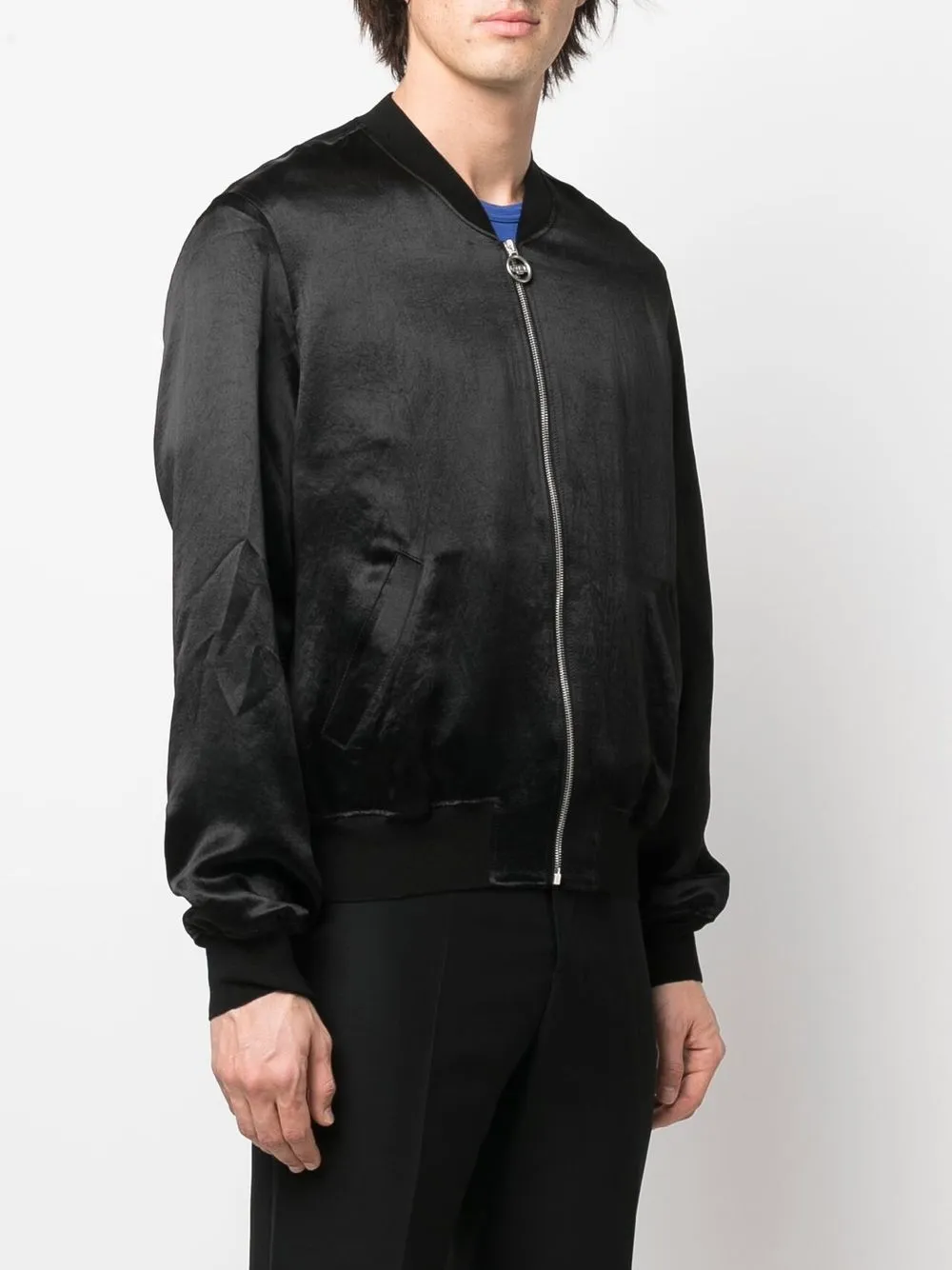 Lanvin Bomberjack verfraaid met stras Zwart