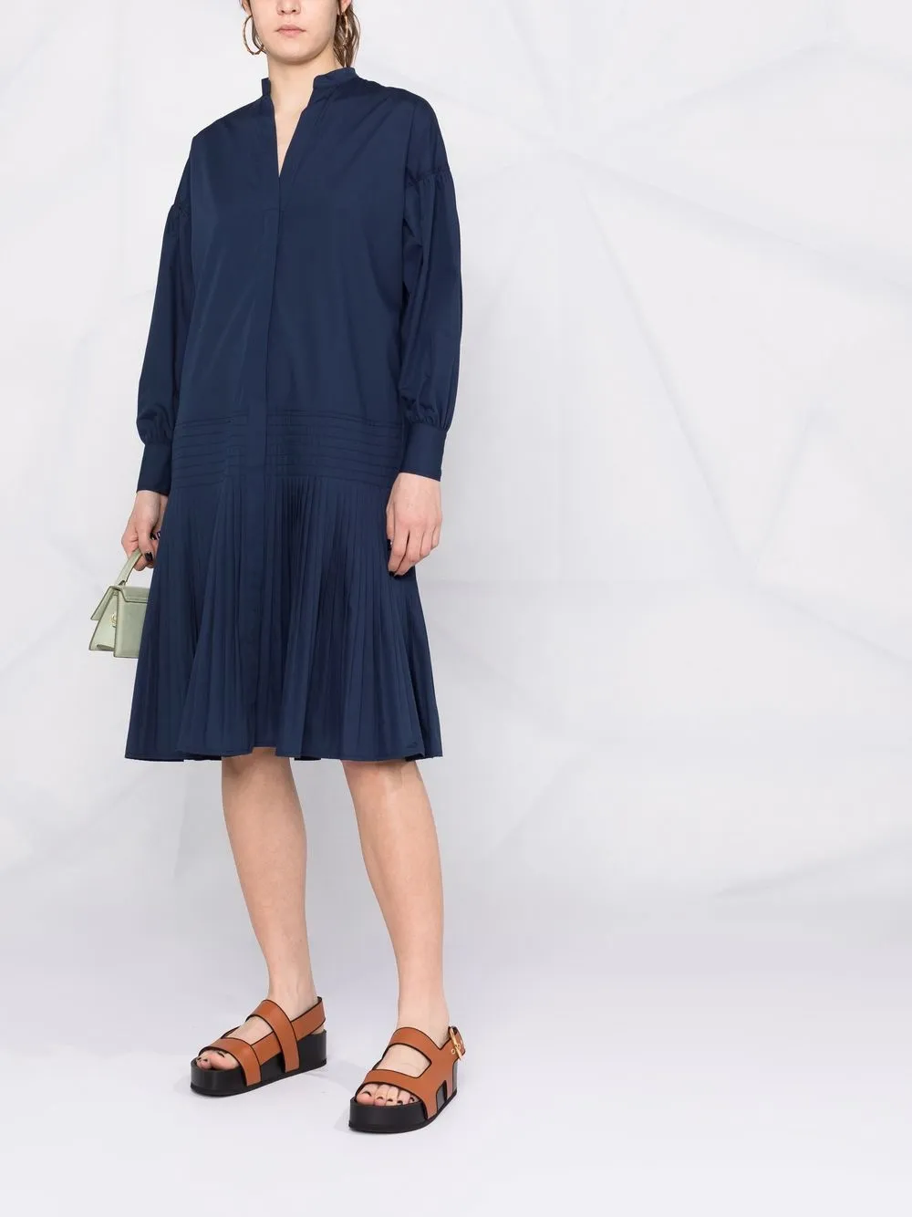 TWINSET Geplooide blousejurk - Blauw