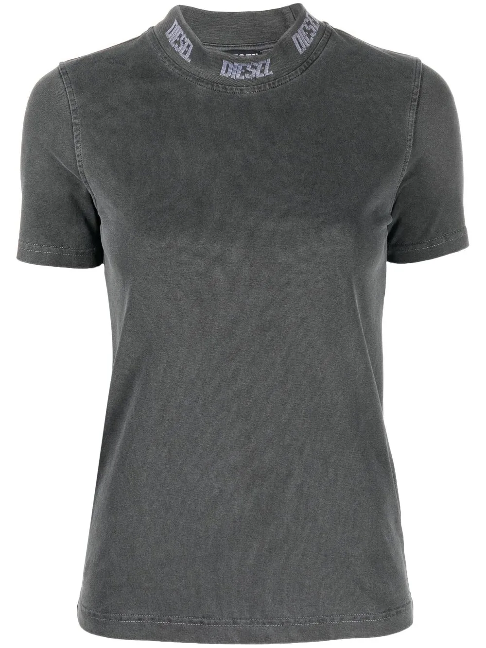 

Diesel playera tipo polo con logo en el cuello - Gris