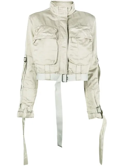 Diesel buckle-strap detail cropped jacket