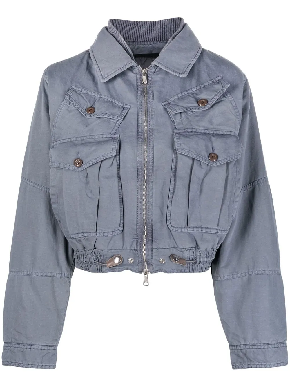 

Diesel multi-pocket cropped jacket - Blue