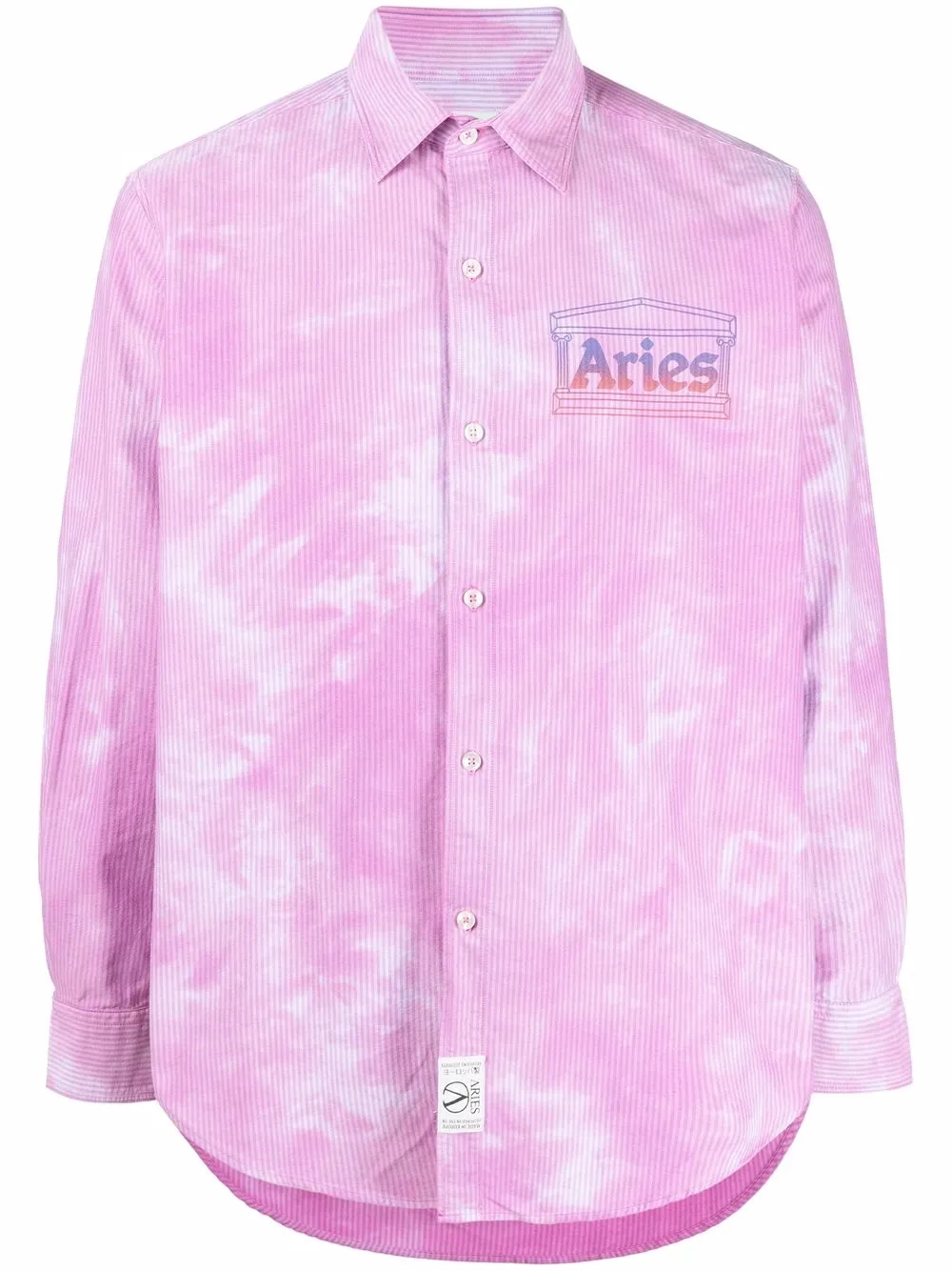 

Aries camisa con estampado tie-dye y logo - Rosado