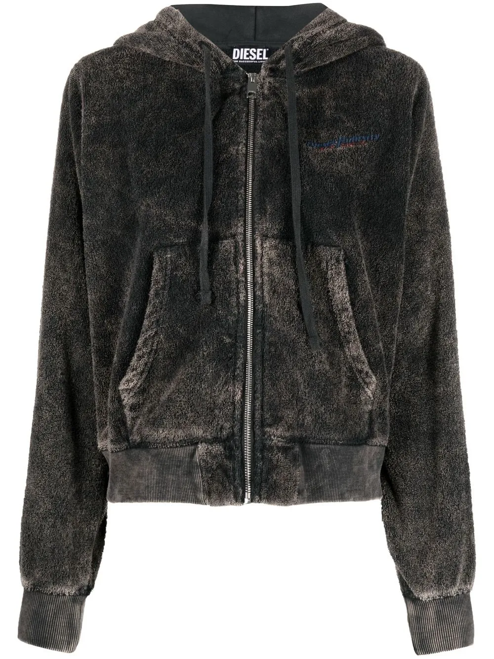 

Diesel vintage-wash cotton hoodie - Brown