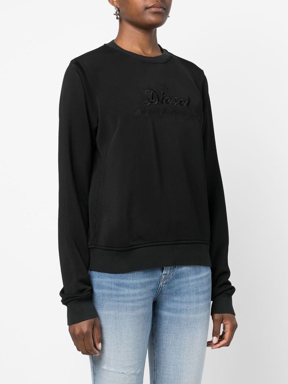 Diesel embroidered-logo crew neck sweatshirt Women