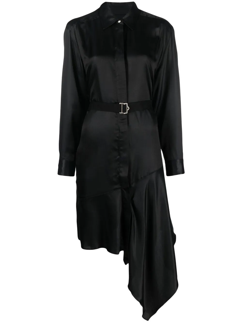 

Diesel asymmetrical belted shirtdress - Black