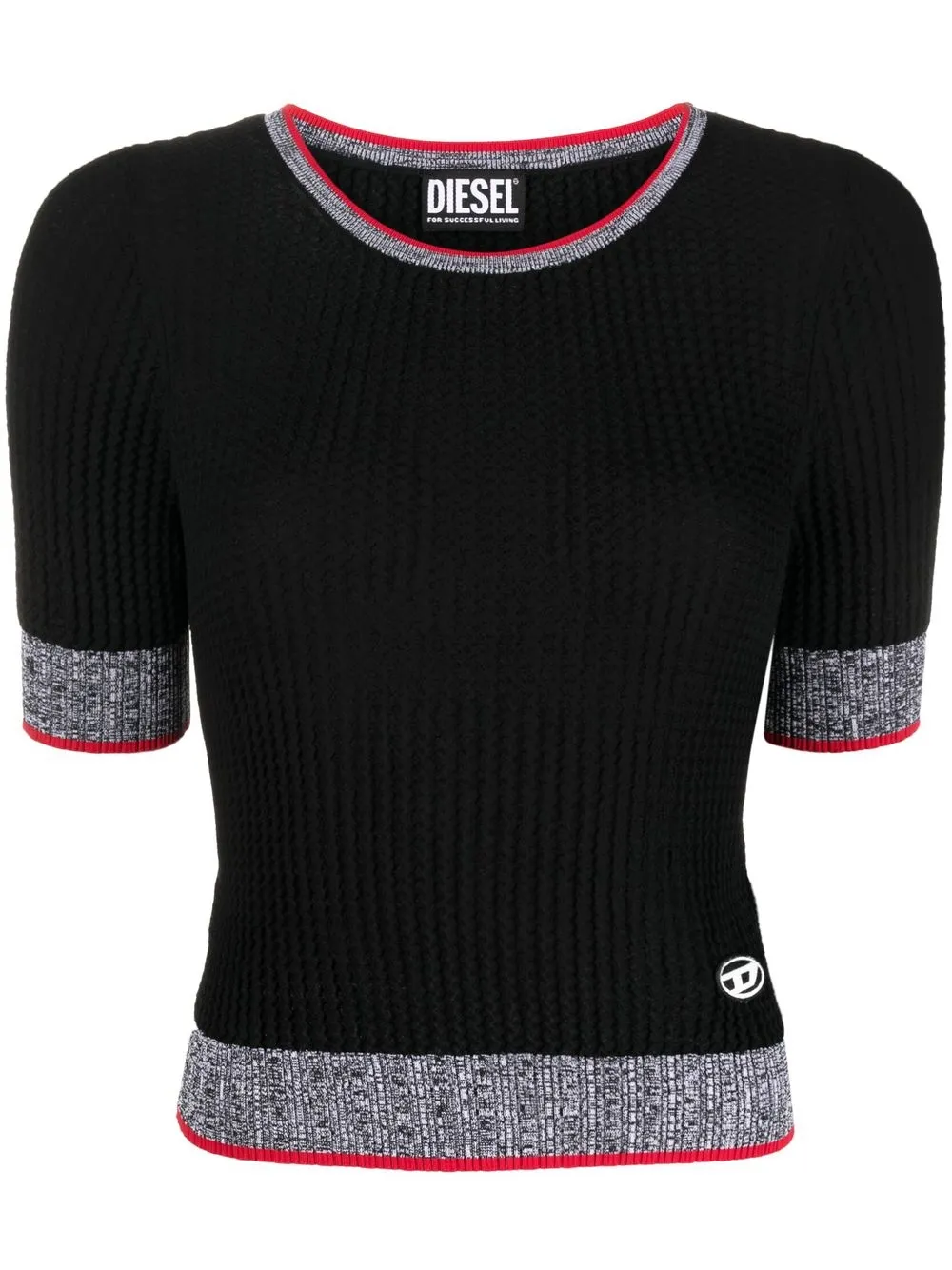

Diesel short-sleeved ribbed top - Black
