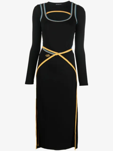 Diesel D-Crosser contrast-trimmed dress