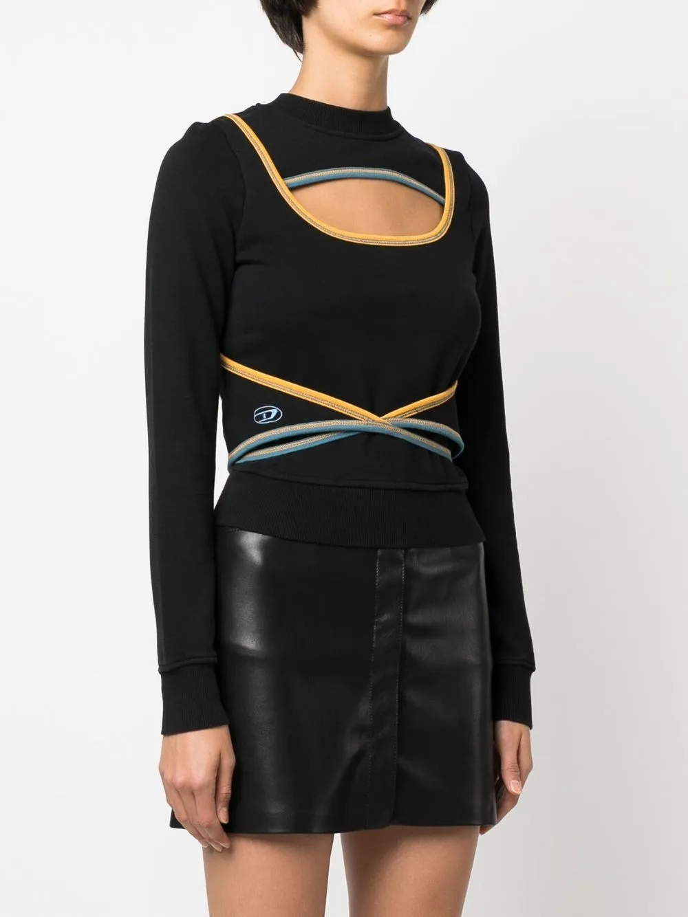  Diesel F Crossette Sweatshirt   Schwarz 