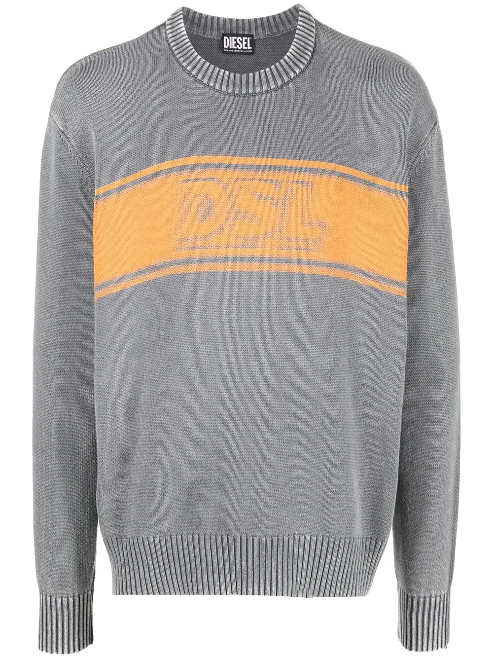 

Diesel suéter con logo estampado - Gris