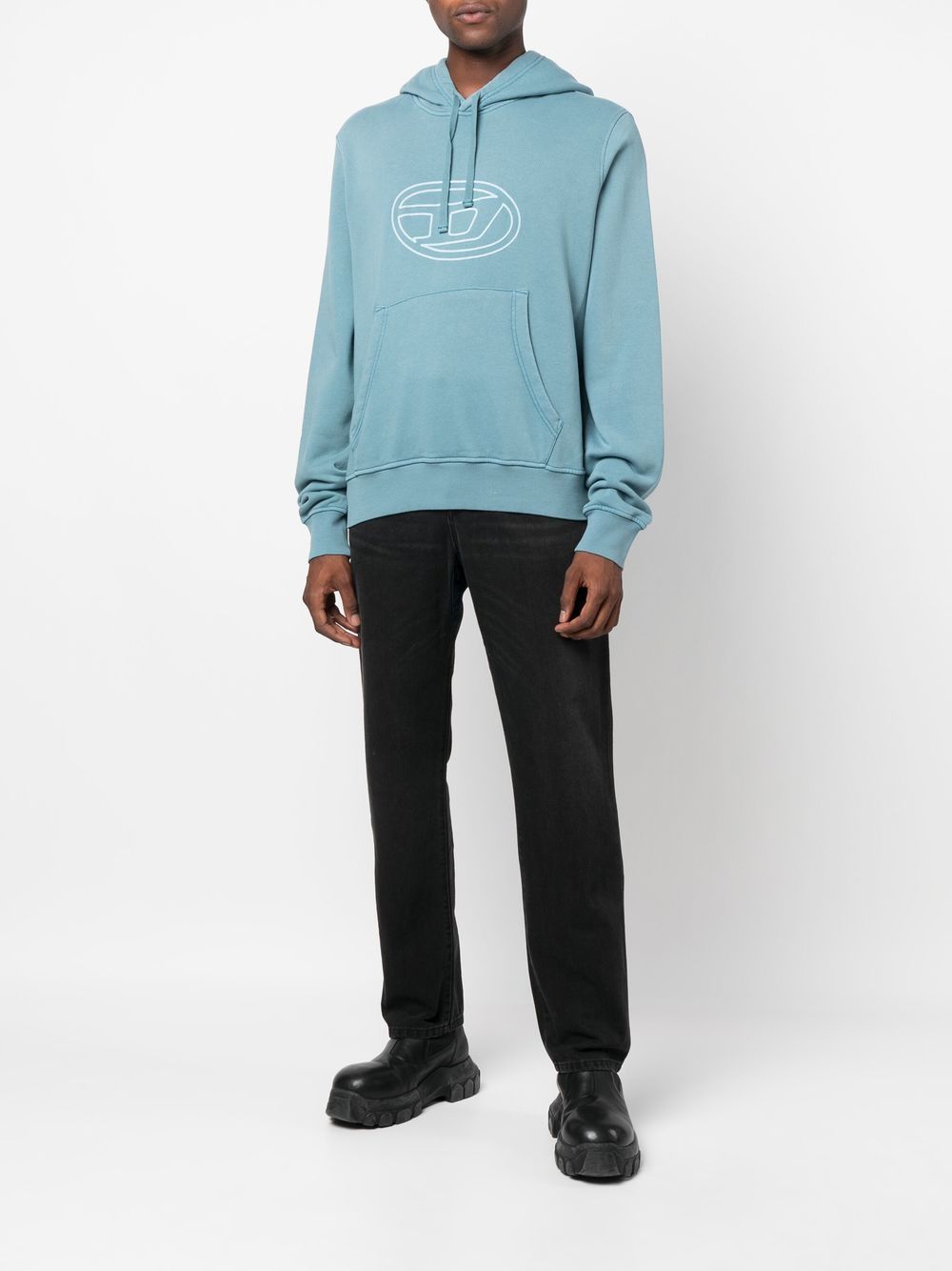 Diesel S-Ginn-Hood-E4 logo-print Hoodie - Farfetch