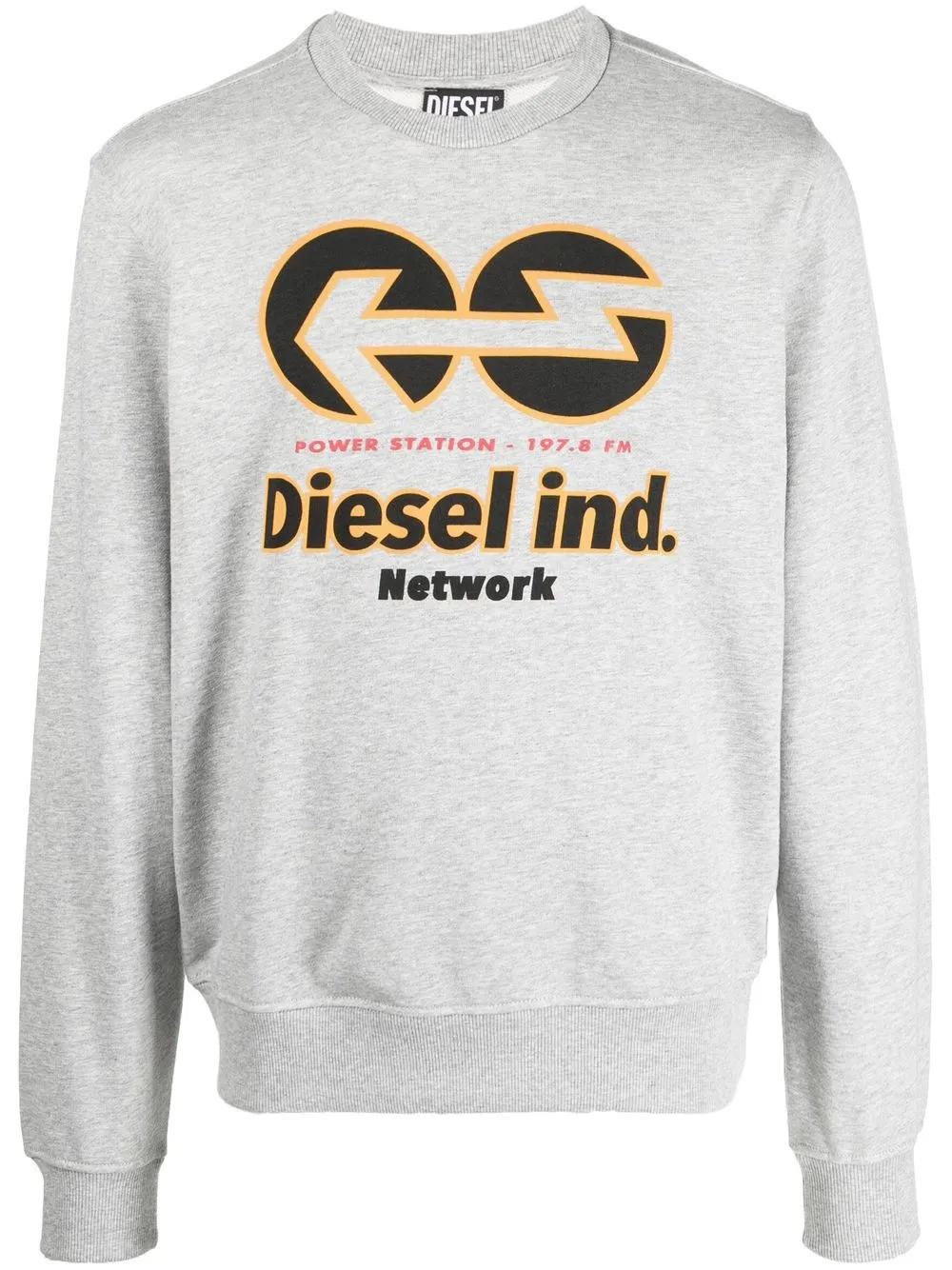 

Diesel sudadera con logo estampado - Gris