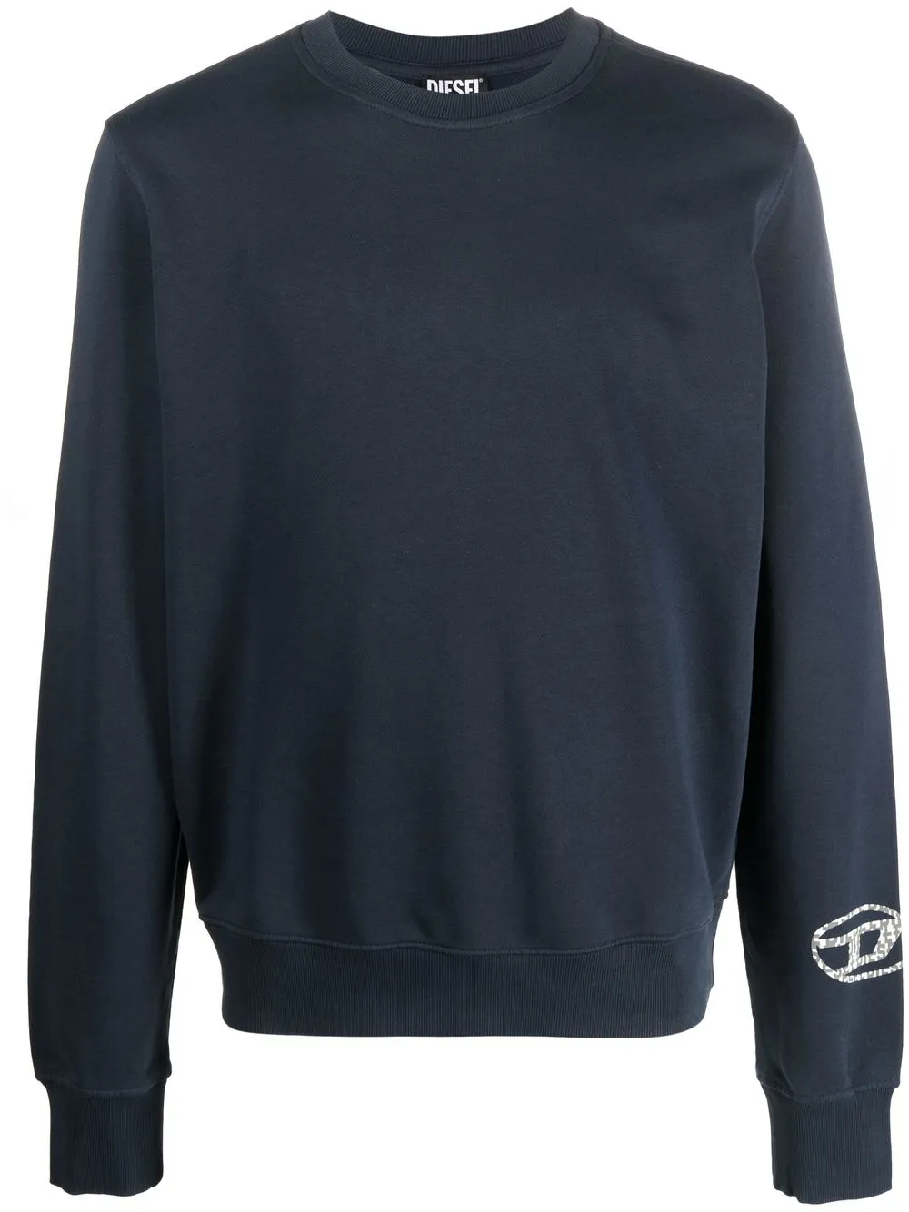 

Diesel logo-print crew neck jumper - Blue