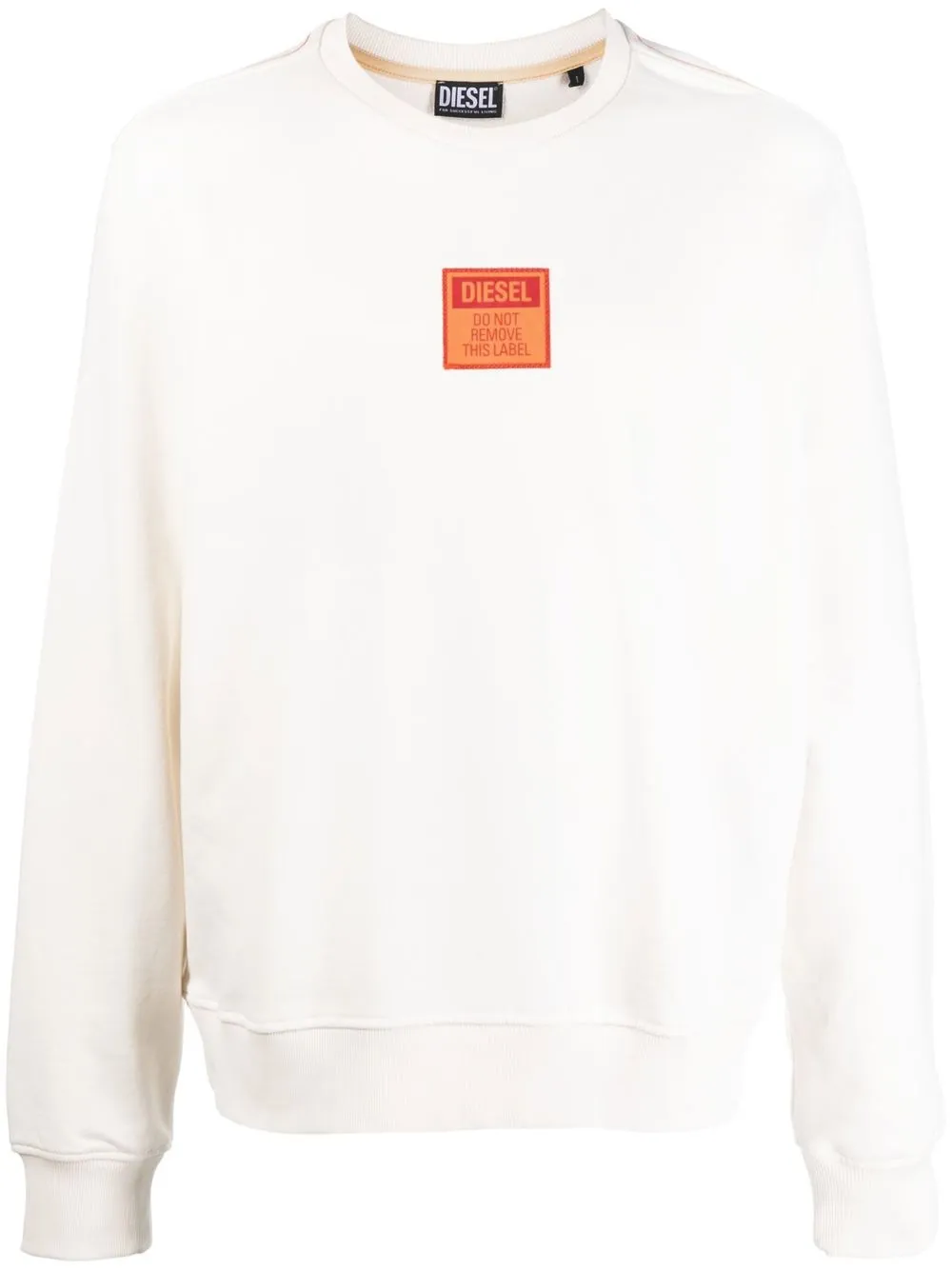 

Diesel sudadera con parche del logo - Blanco
