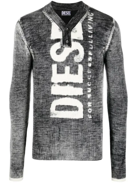 Diesel K-Atullus long-sleeved ribbed T-shirt