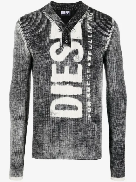 Diesel K-Atullus long-sleeved ribbed T-shirt