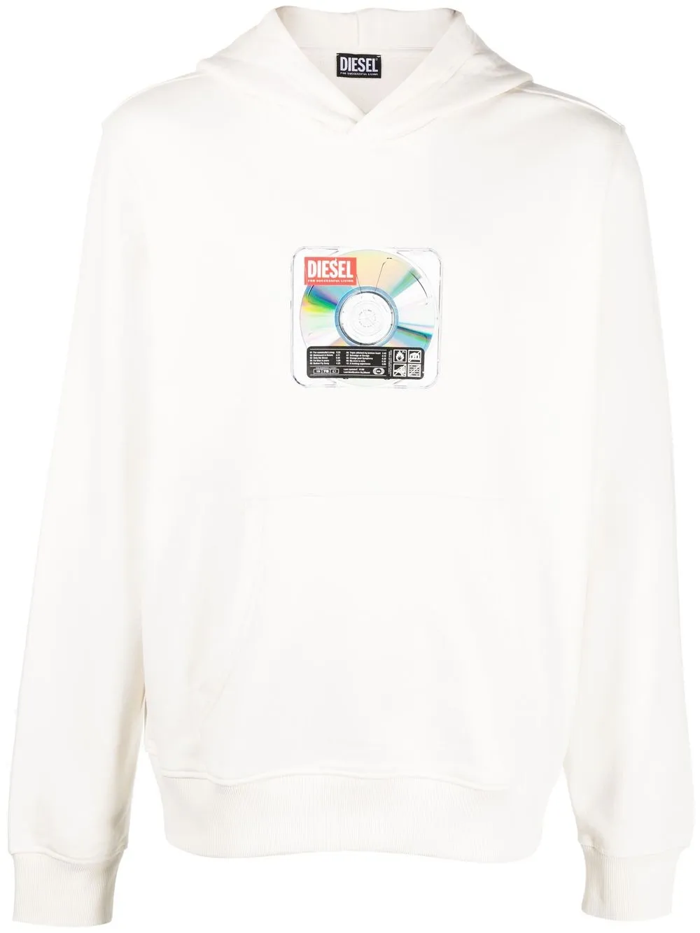 

Diesel hoodie con motivo CD - Blanco