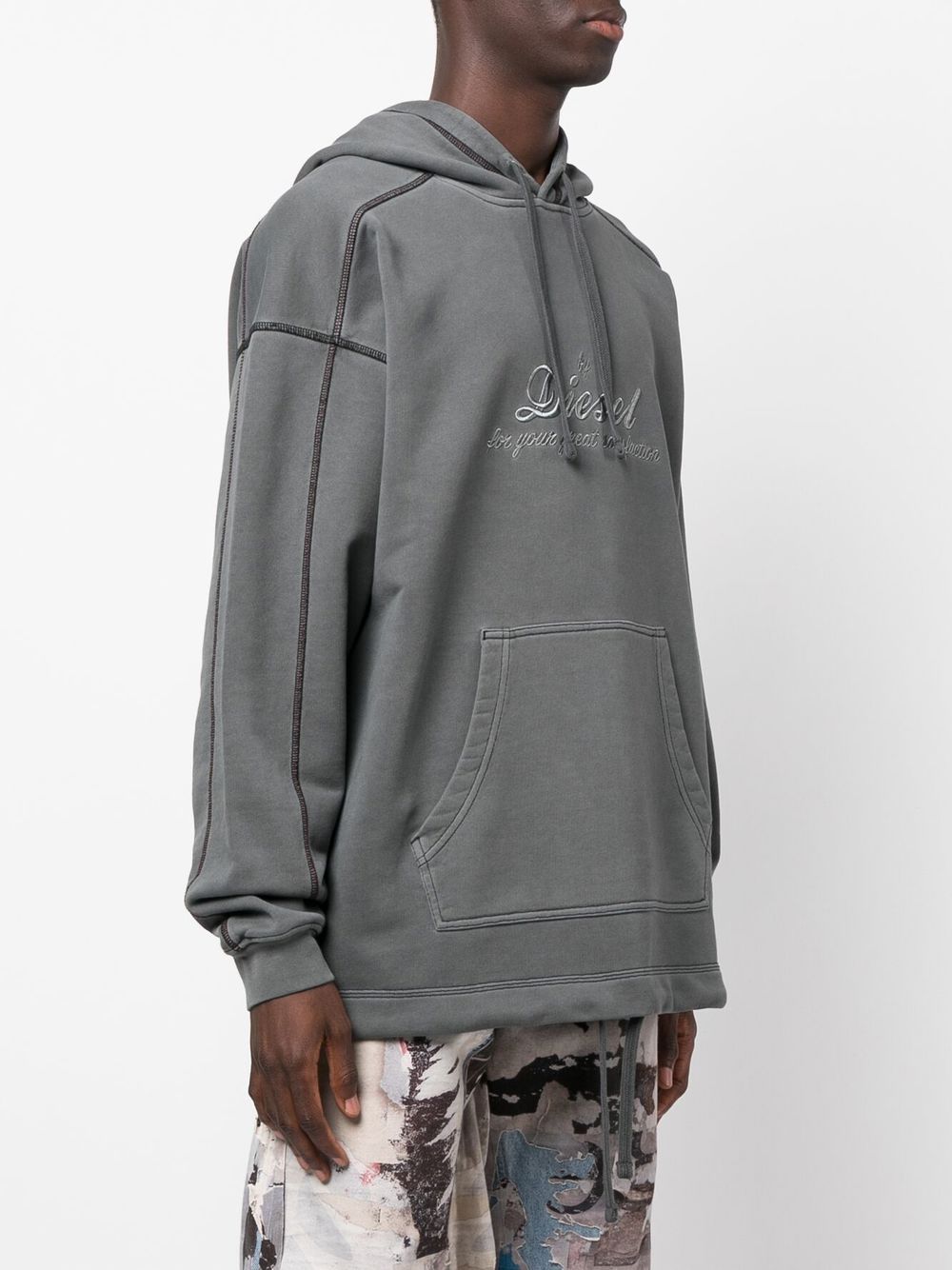 Diesel garment-dyed hoodie Men