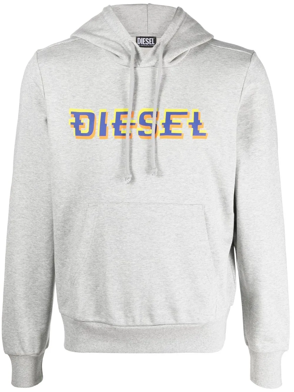 

Diesel logo-print drawstring hoodie - Grey