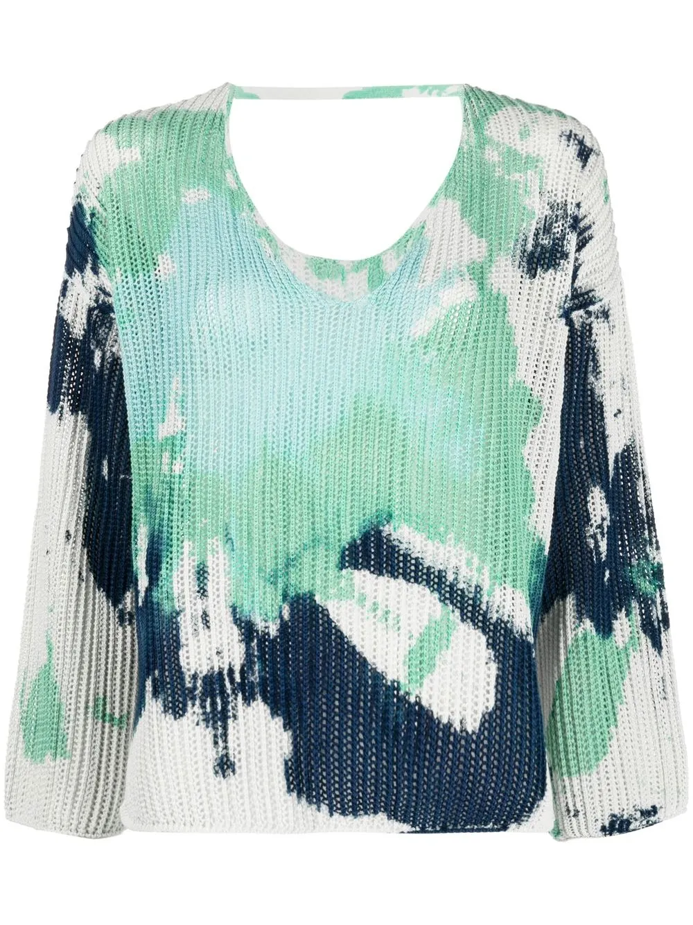 

Canessa top de tejido con estampado abstracto - Azul