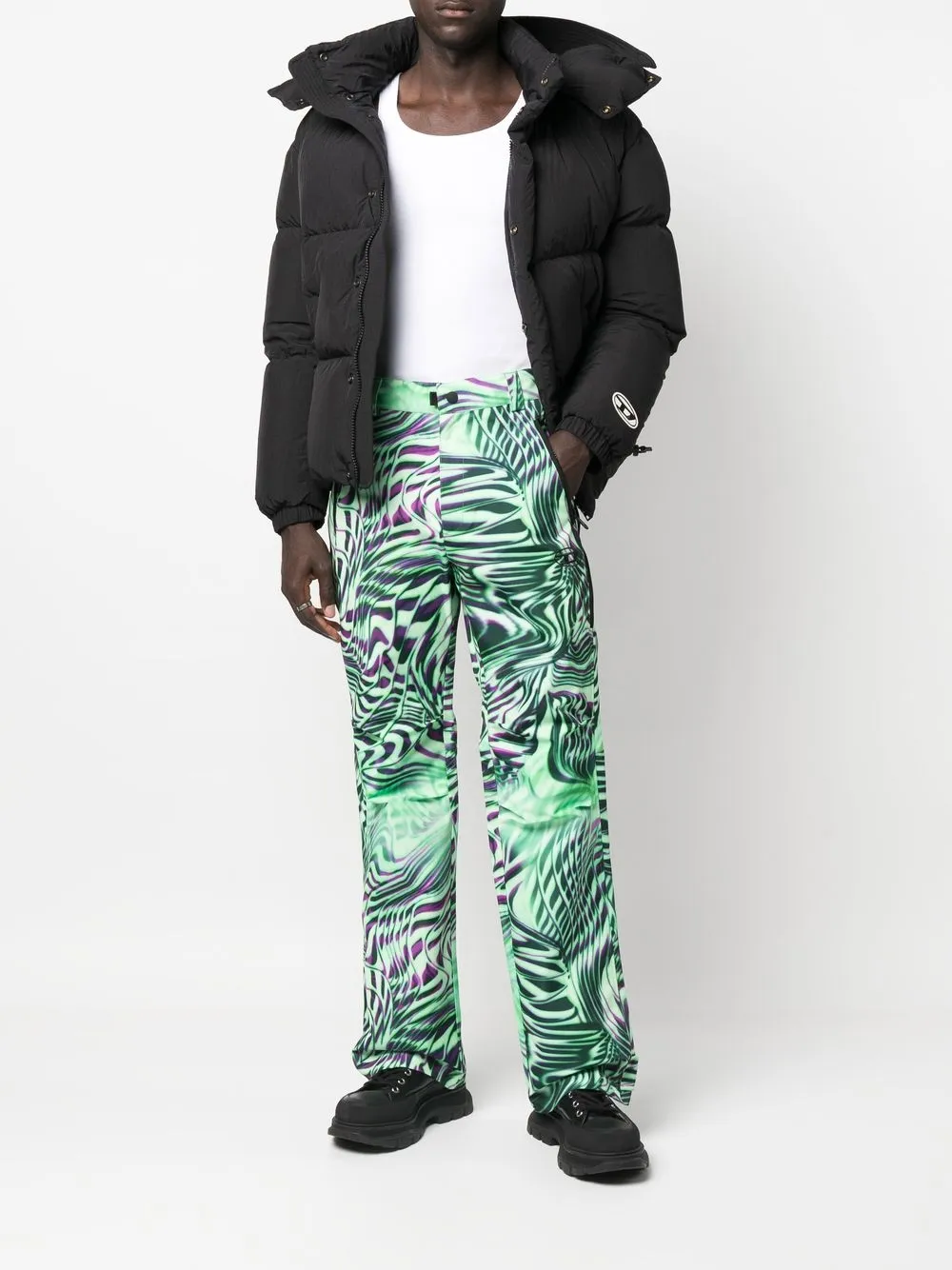 Diesel Broek met print - Groen