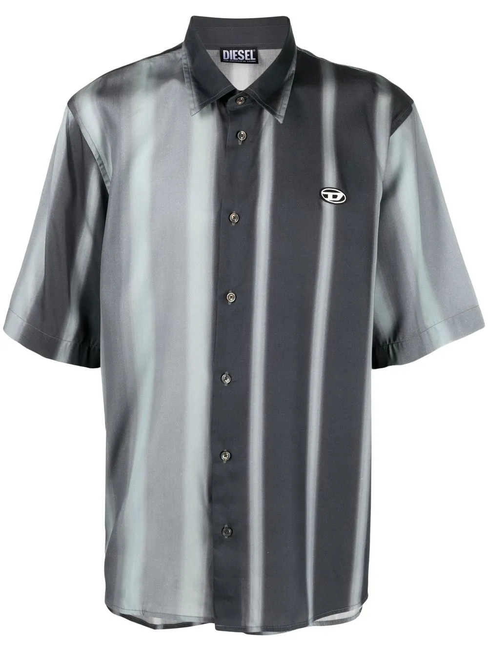 

Diesel stripe-print short-sleeved shirt - Grey