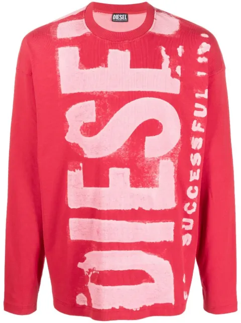 Diesel playera T-Wasrib con logo estampado