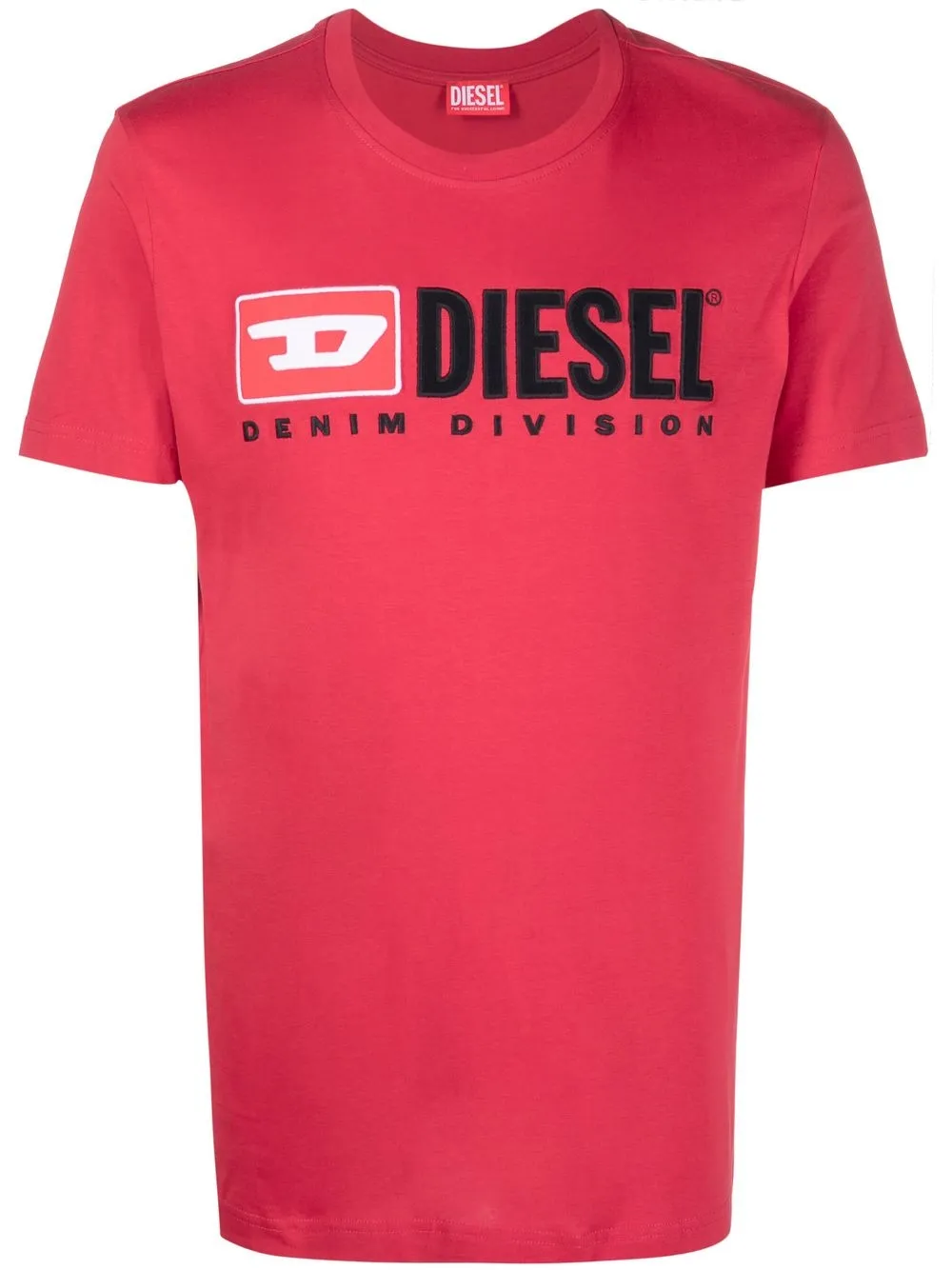 

Diesel playera con logo y cuello redondo - Rojo