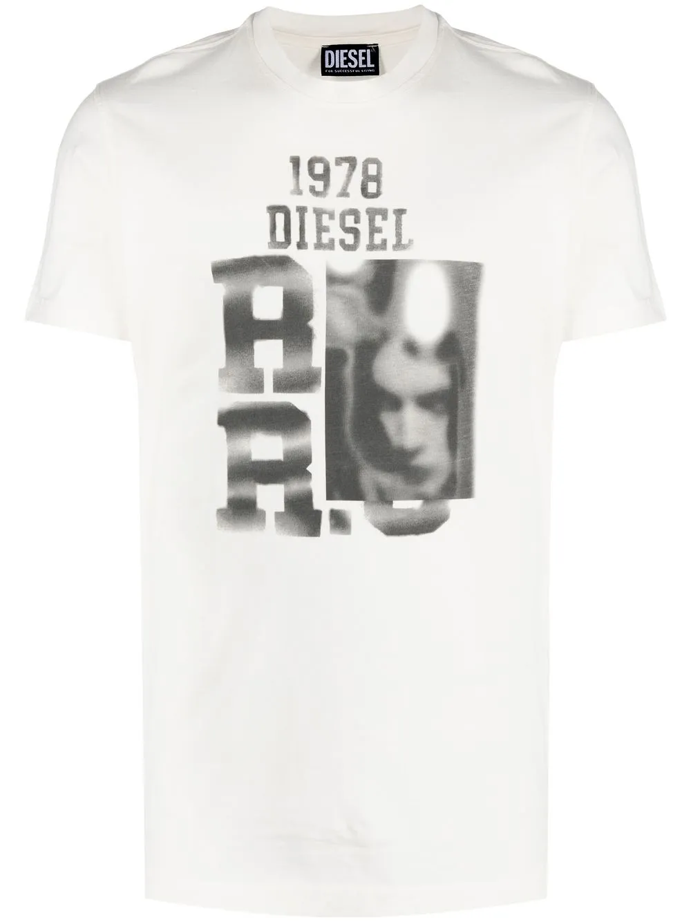 

Diesel playera manga corta con estampado gráfico - Blanco