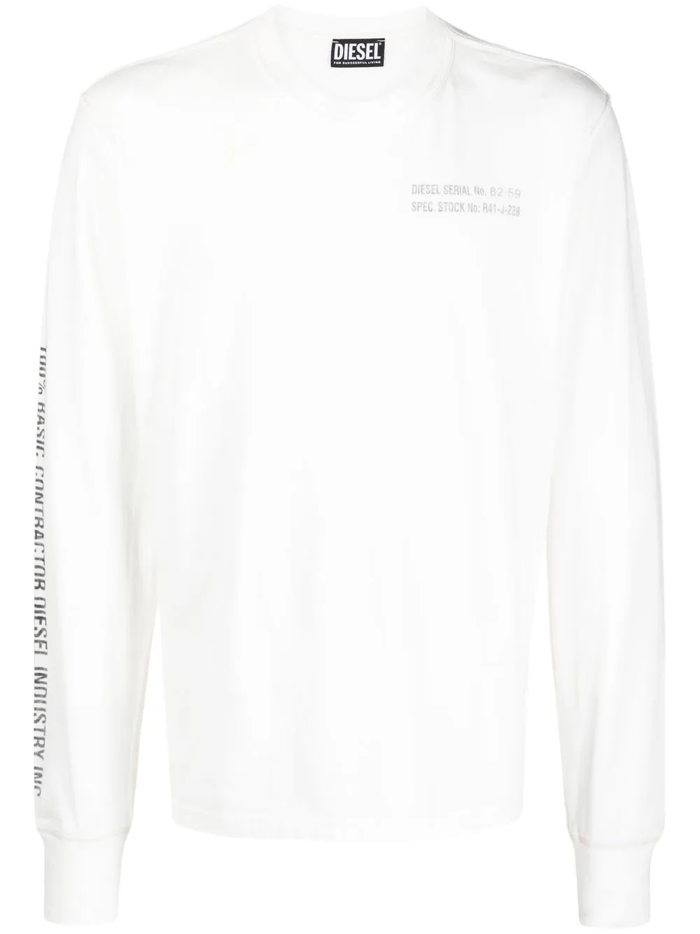 

Diesel logo long-sleeve top - White
